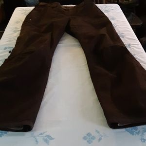 Brown suede snowboard pants. Ski pants